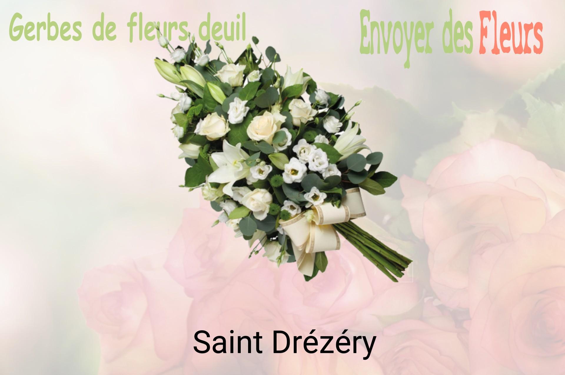 Gerbe de fleurs de deuil livrée à Saint-Drézéry
